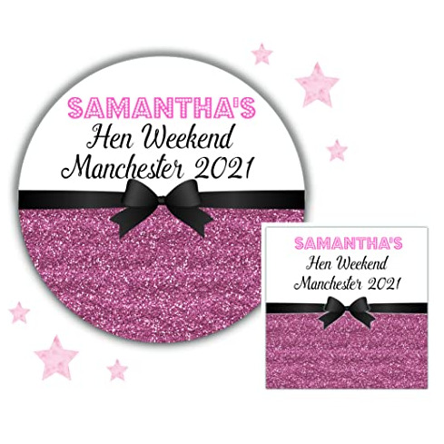 Personalised Hen Party Stickers Pink