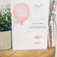 Personalised Congratulations New Baby Card For Parents Grandparents Daughter Granddaughter Girl Pink