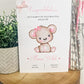 Personalised Congratulations New Baby Card For Parents Grandparents Daughter Granddaughter Girl Pink