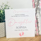 Personalised Congratulations New Baby Card For Parents Grandparents Daughter Granddaughter Girl Pink