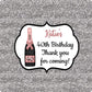 Personalised Birthday Party Stickers Silver Glitter Celebration