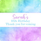 Personalised Birthday Party Stickers