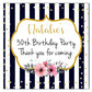 Personalised Birthday Party Stickers for Favours Party Bags Ladies Girls