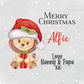 Personalised Christmas Stickers for Gift Present Wrapping Tags Lion