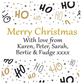 Personalised Christmas Stickers for Gift Present Wrapping Tags Gold Ho Ho Ho Design