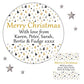 Personalised Christmas Stickers for Gift Present Wrapping Tags Black and Gold Trees