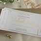Personalised Foil Voucher Christmas Gift Card Weekend Away Present Surprise Reveal