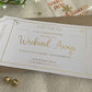 Personalised Foil Voucher Christmas Gift Card Weekend Away Present Surprise Reveal