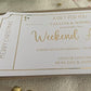 Personalised Foil Voucher Christmas Gift Card Weekend Away Present Surprise Reveal