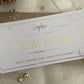 Personalised Foil Voucher Christmas Gift Card Trip Abroad Present Surprise Reveal