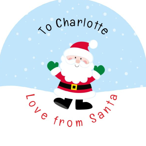 Personalised Christmas Stickers for Gift Tags Name Labels Present Wrap ...
