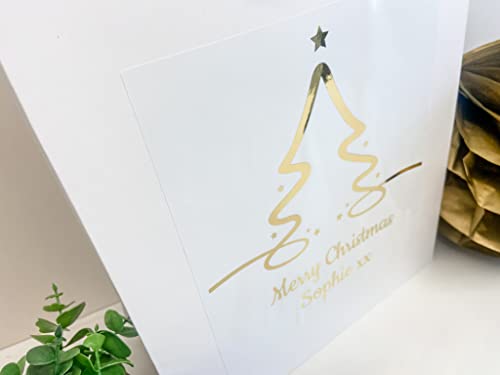 Personalised Foil Christmas Gift Bag Present Bag Favour Bag