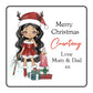 Personalised Christmas Stickers Girls Labels for Gift Wrapping Presents