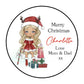 Personalised Christmas Stickers Girls Labels for Gift Wrapping Presents