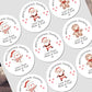 Personalised Christmas stickers with kids’ names for gift wrapping