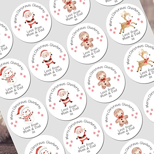 Custom Christmas gift tag labels for wrapping presents