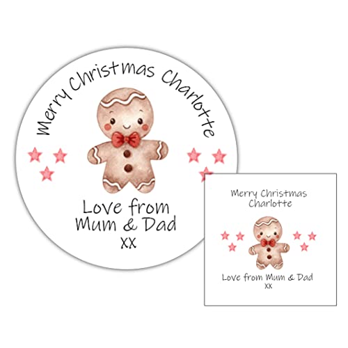 Festive personalised holiday stickers for kids and families