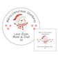Christmas name label stickers with custom text for gift tags