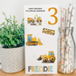 Personalised Birthday Card Money Gift Wallet Construction Digger