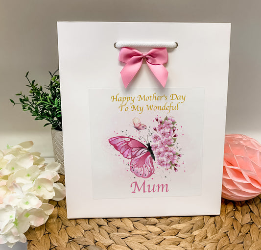 Personalised Mother's Day Gift Bag Butterfly