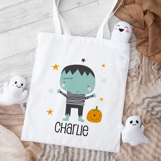 Personalised Halloween Trick or Treat Tote Bag