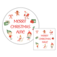 Personalised Christmas Name Stickers Elf Boy Girl For Gift Wrapping