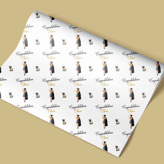 Personalised Graduation Gift Wrapping Paper