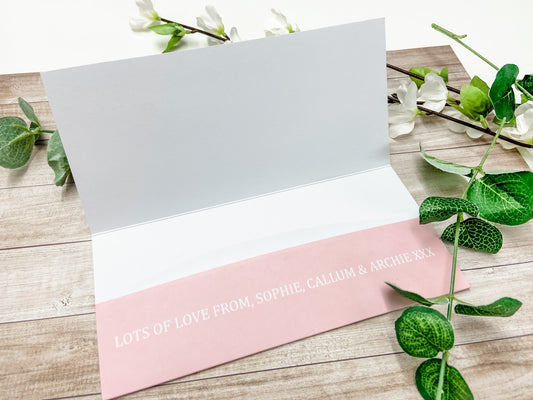 Personalised Mother's Day Money Gift Wallet Card
