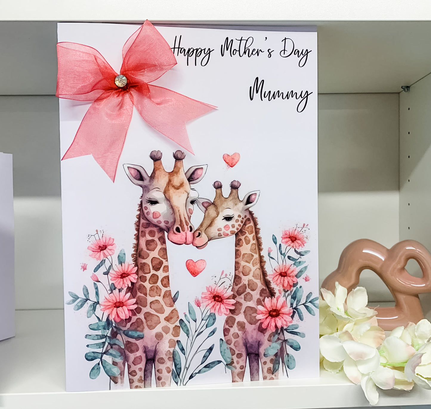 Personalised Mother's Day Card Giraffe