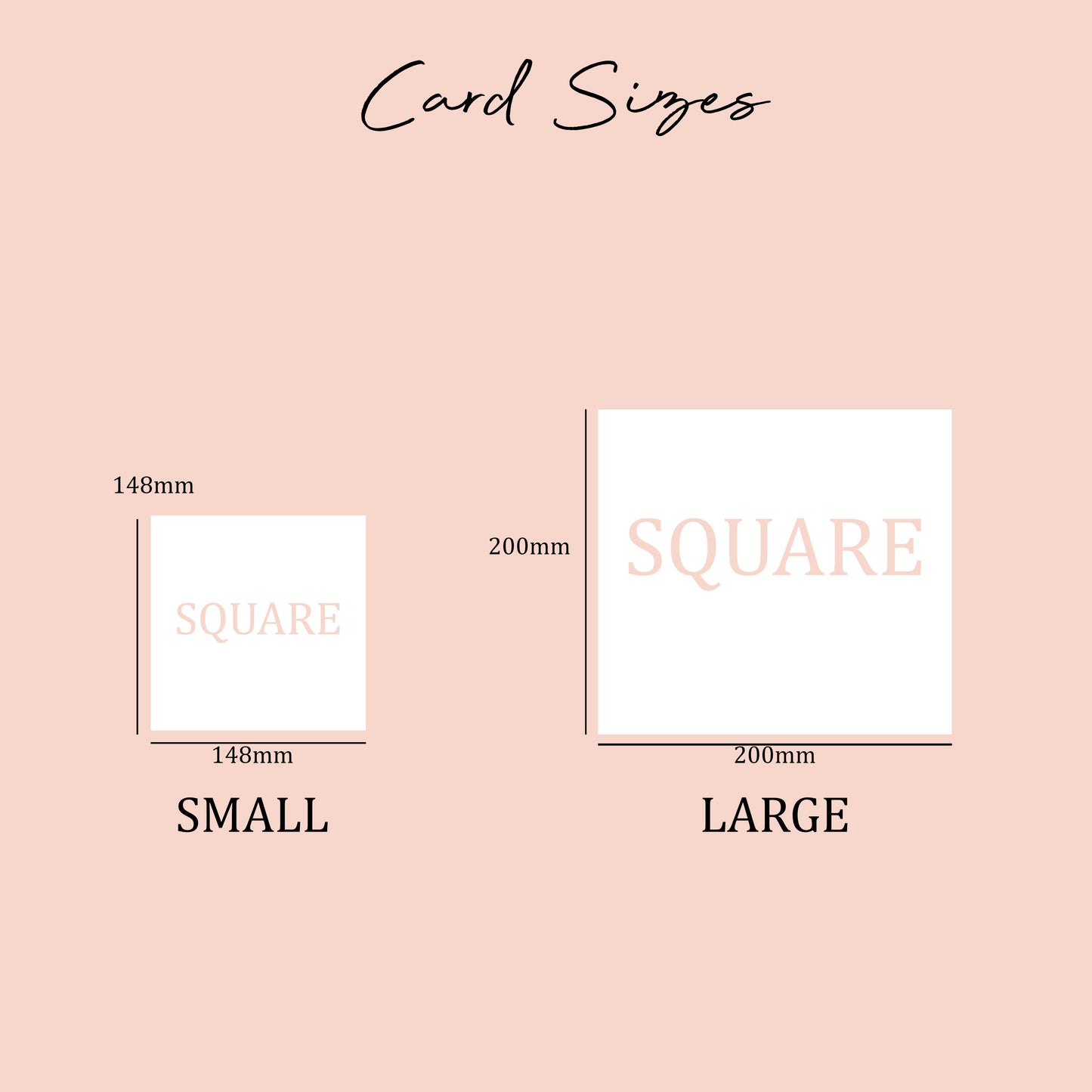 a card size comparison of a square and a smaller square