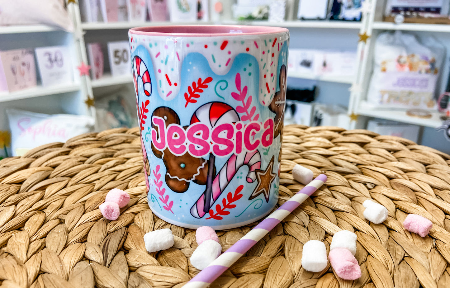 Personalised Christmas Gonk Mug, Stocking Filler, Christmas Eve Box, Hot Chocolate Mug
