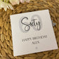 Personalised Birthday Card Grey Age Star