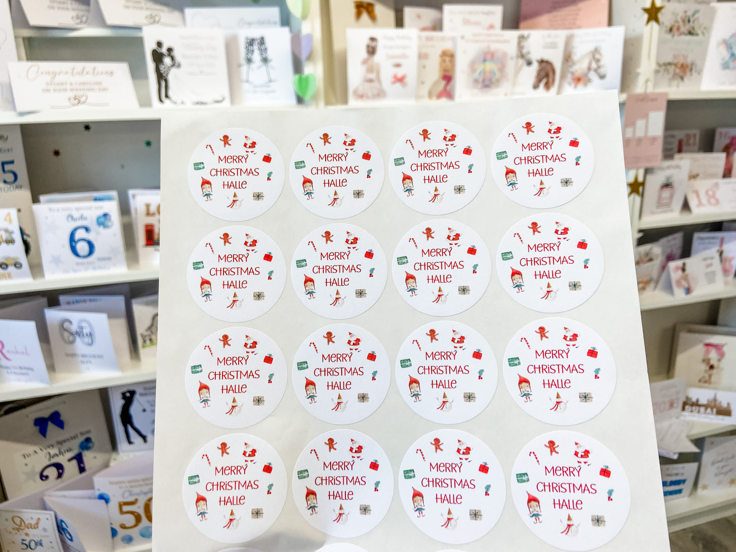 Personalised Christmas Name Stickers Elf Boy Girl For Gift Wrapping