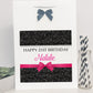 Personalised Birthday Gift Bag Black Printed Glitter Effect