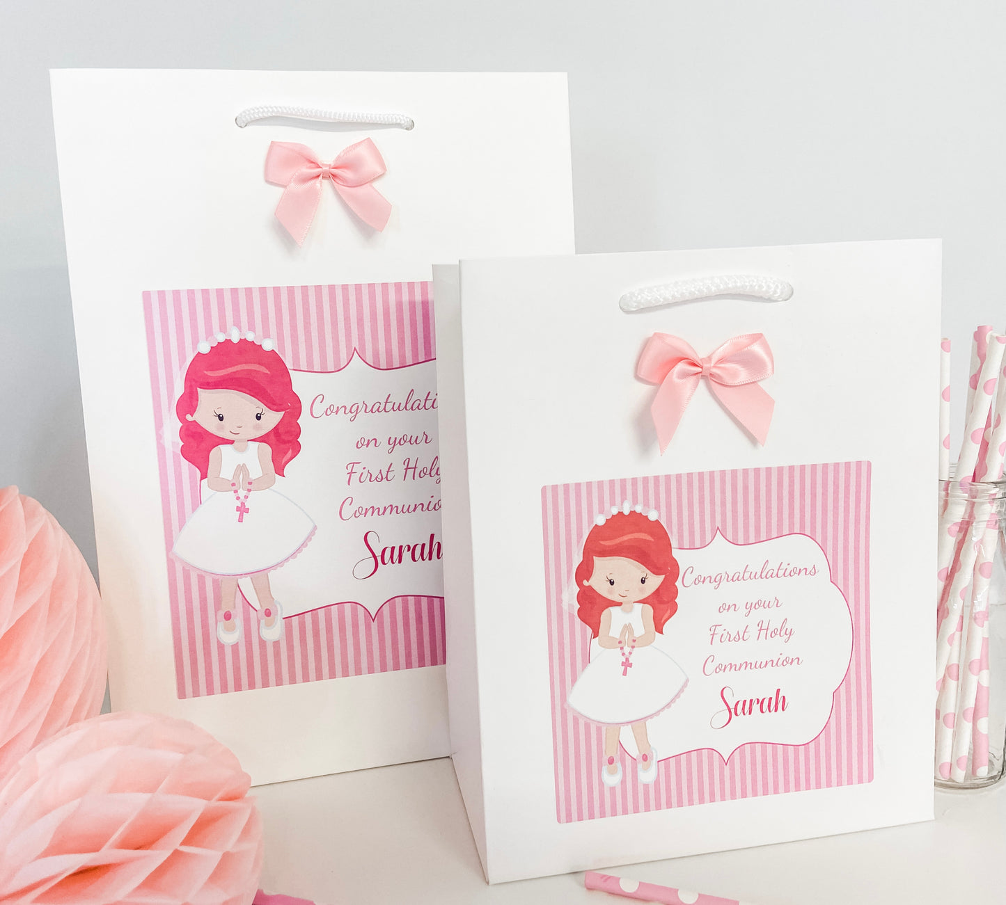 Personalised First Holy Communion Gift Bag - 4 Hair Colour Options