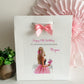 Personalised Girls Birthday Card Girl Pink Dress