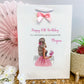 Personalised Birthday Gift Bag Girl Pink Dress