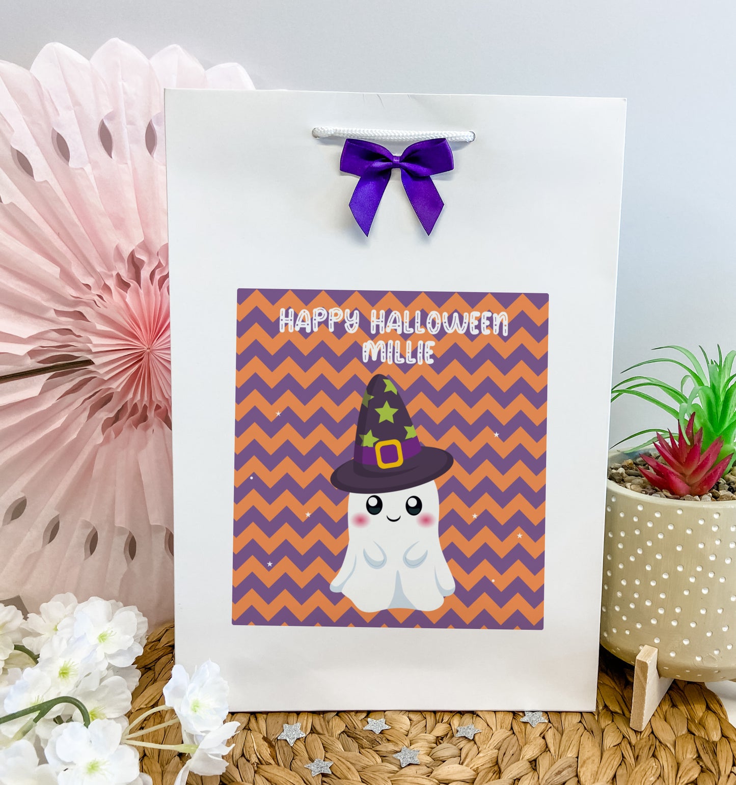 Personalised Ghost Halloween Gift Bag