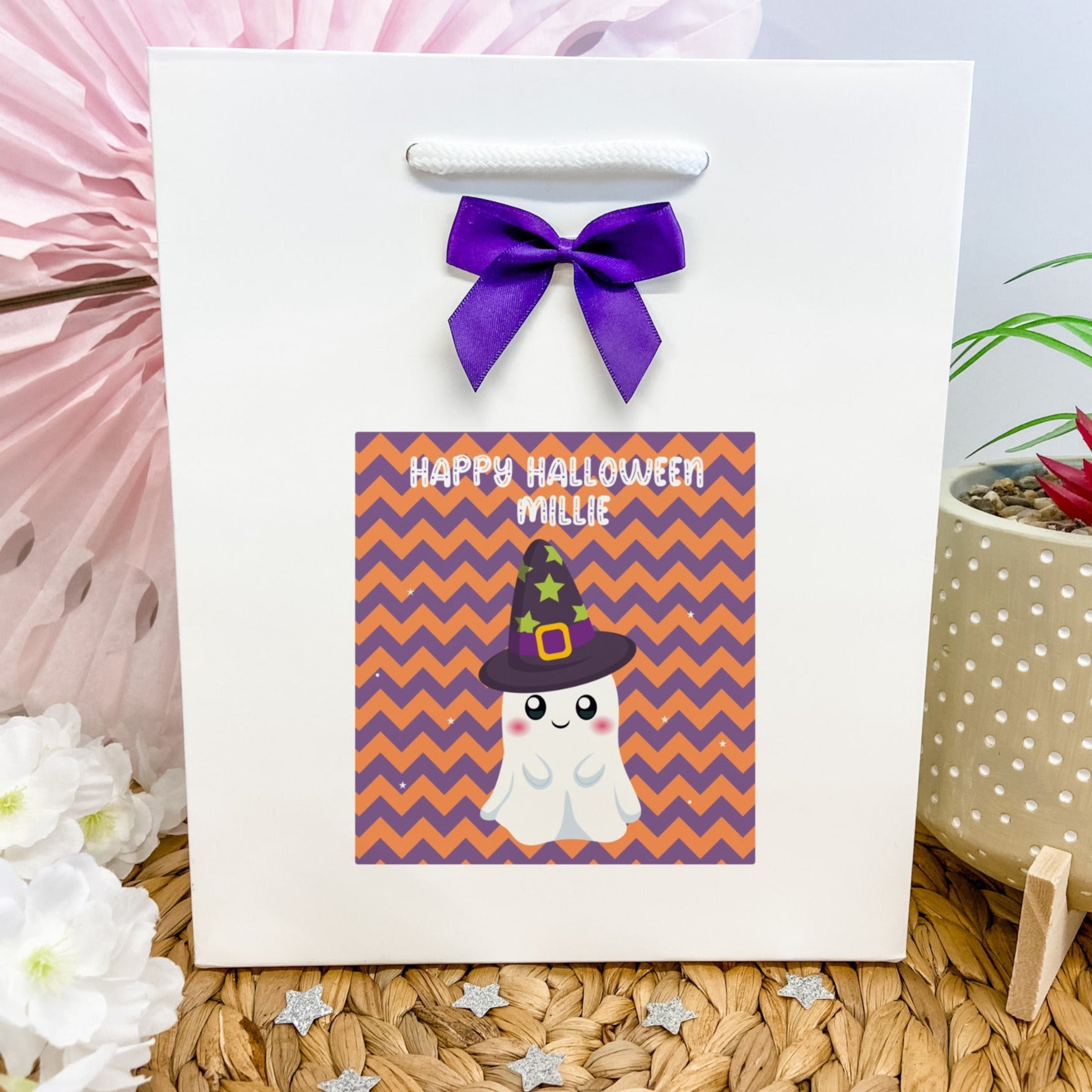 Personalised Ghost Halloween Gift Bag