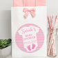 Personalised Baby Shower Party Gift Bag Babygrow Pink Girl