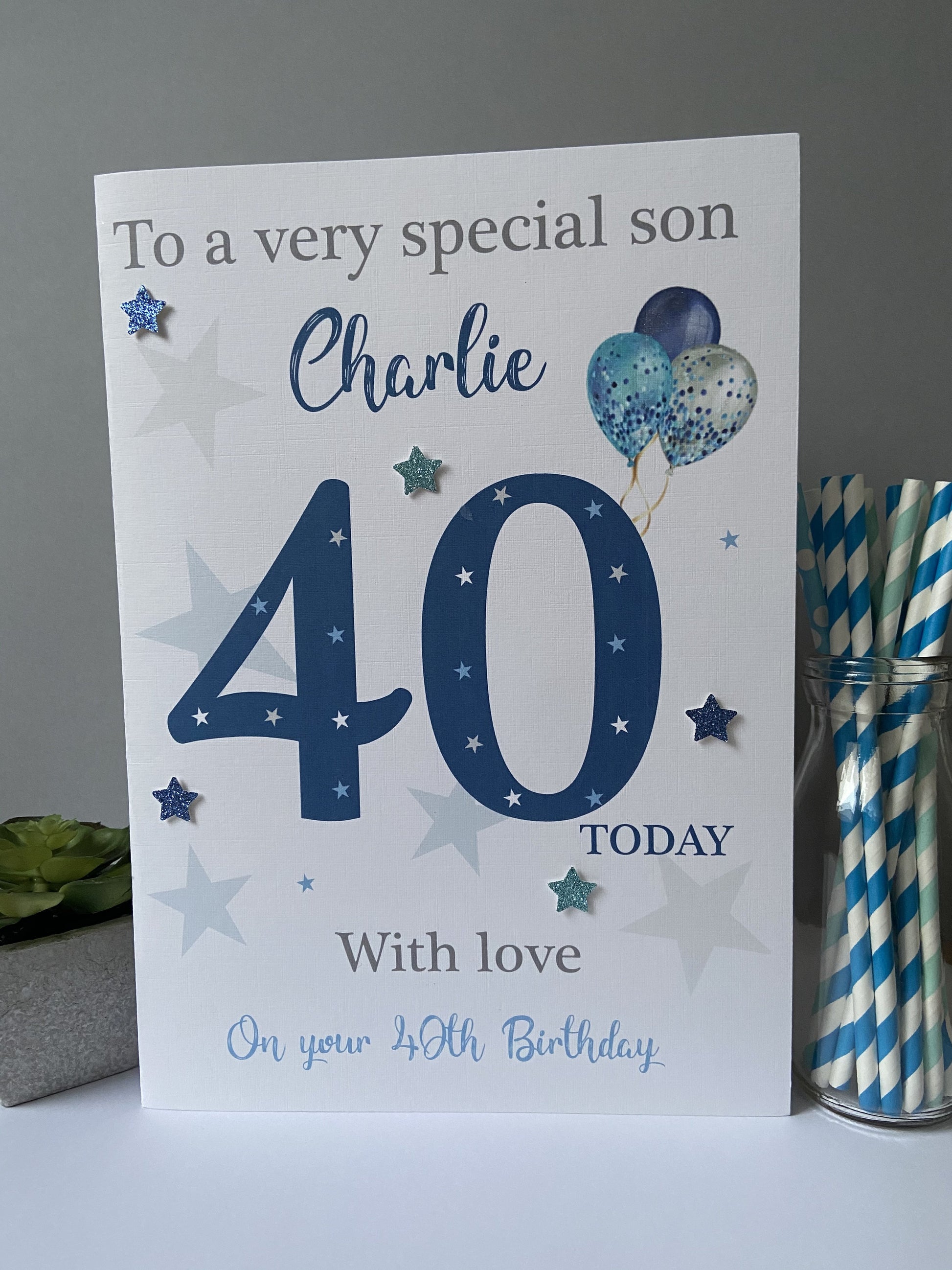 Personalised Male Boys Birthday Card Male Card son grandson dad brother uncle cousin