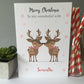Personalised Christmas Card Cute Deer