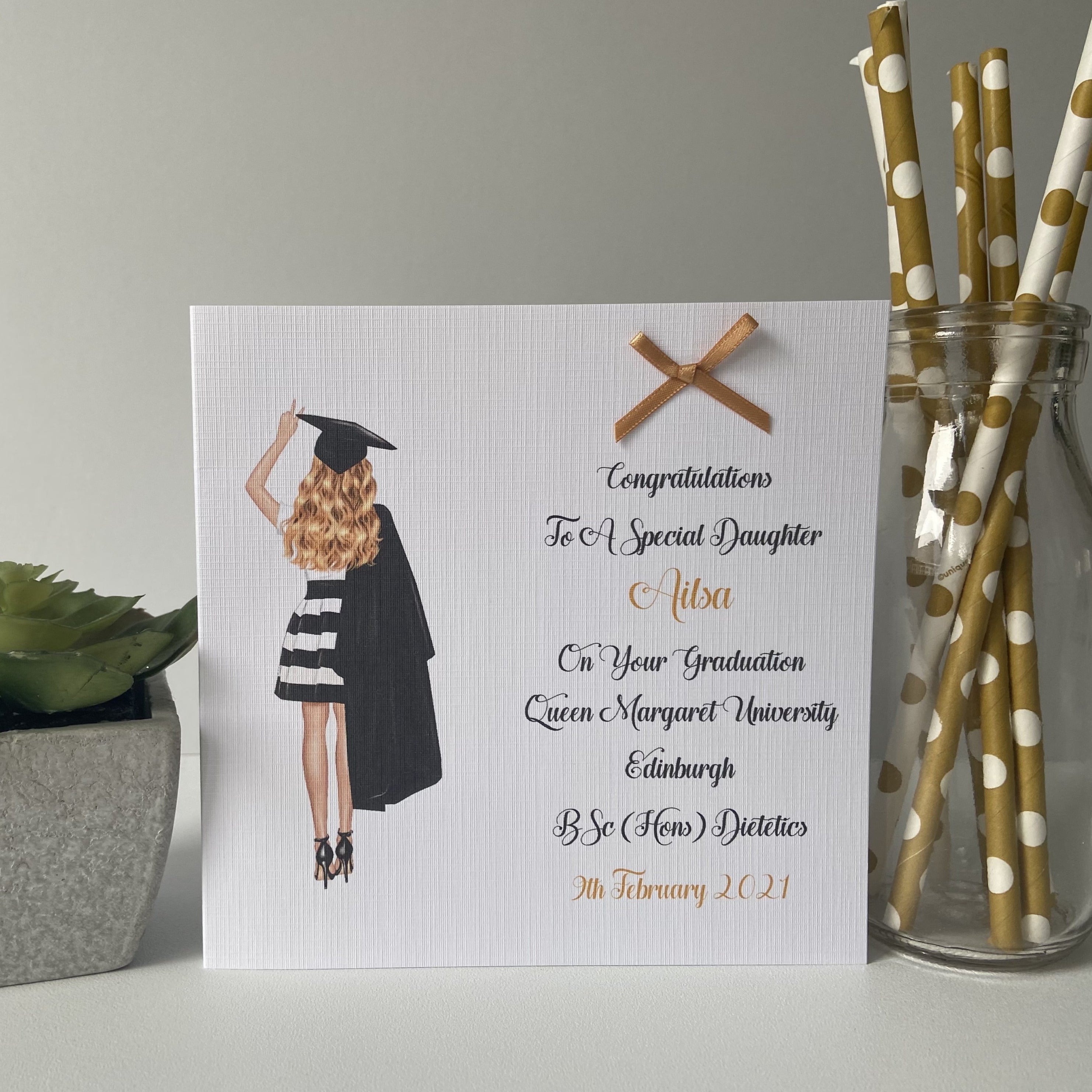 Personalised Female Congratulations on your Graduation Card – Blossom ...