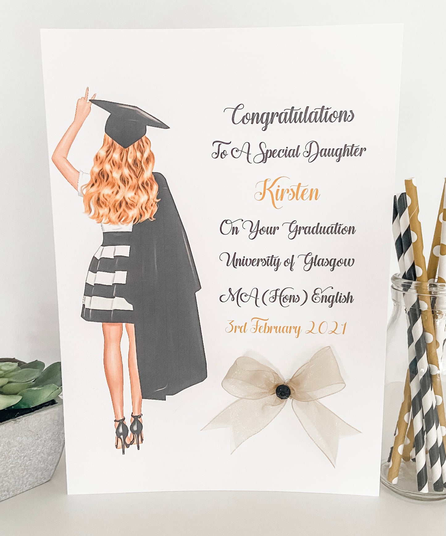 Personalised Female Congratulations on your Graduation Card