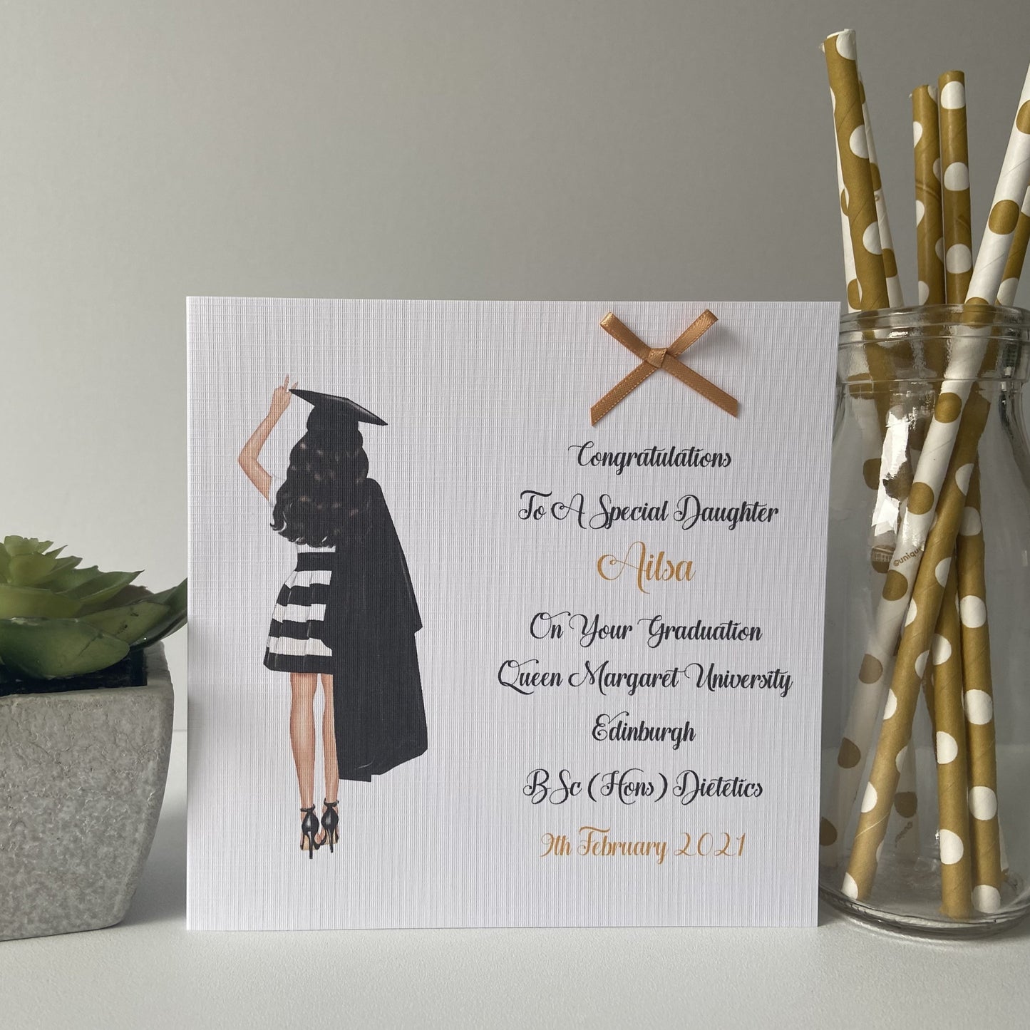 Personalised Female Congratulations on your Graduation Card Daughter Granddaughter
