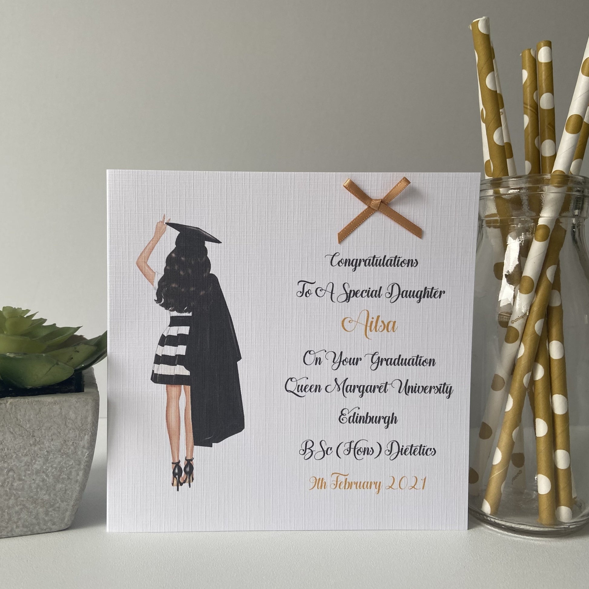 Personalised Female Congratulations on your Graduation Card Daughter Granddaughter