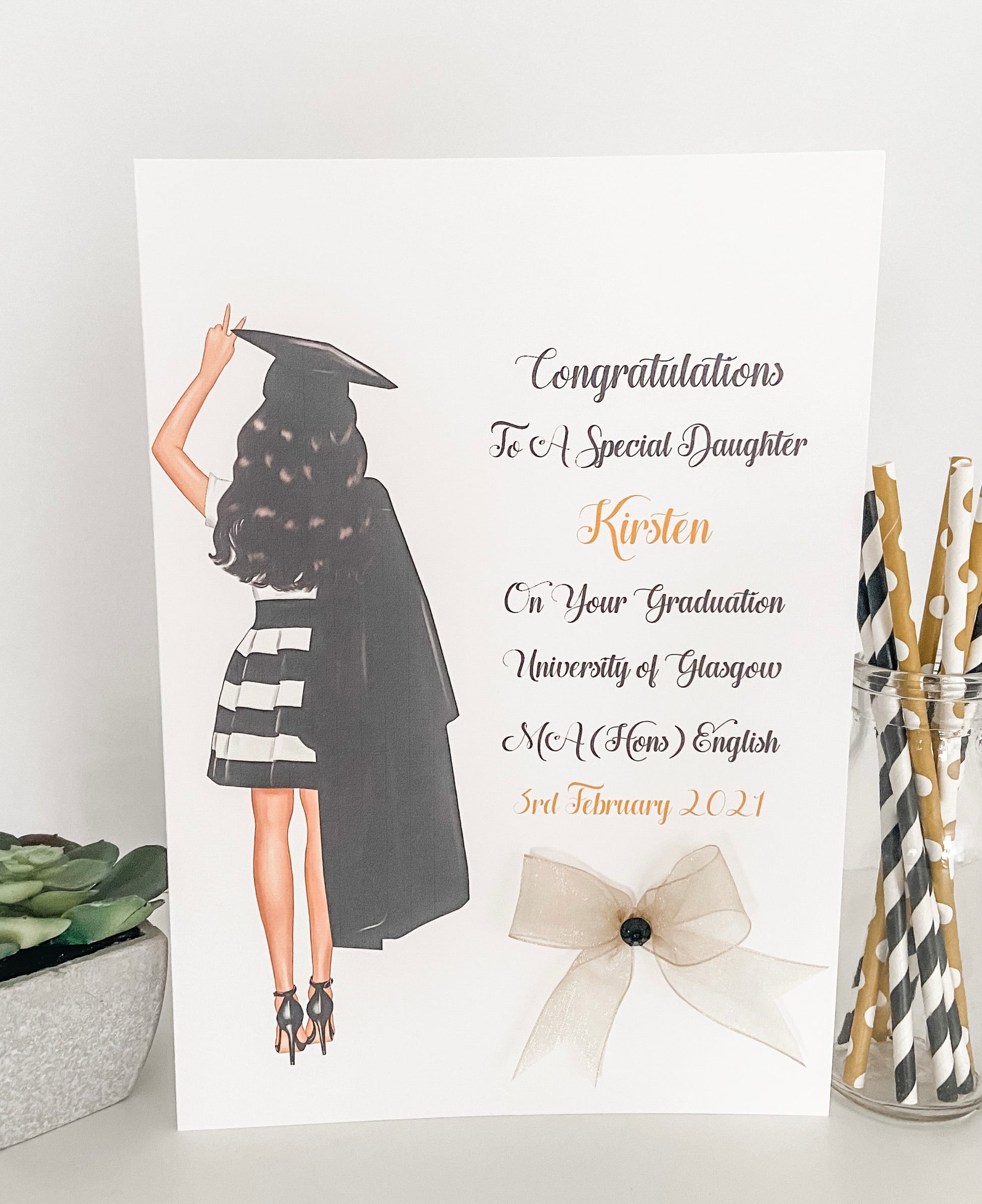 Personalised Female Congratulations on your Graduation Card