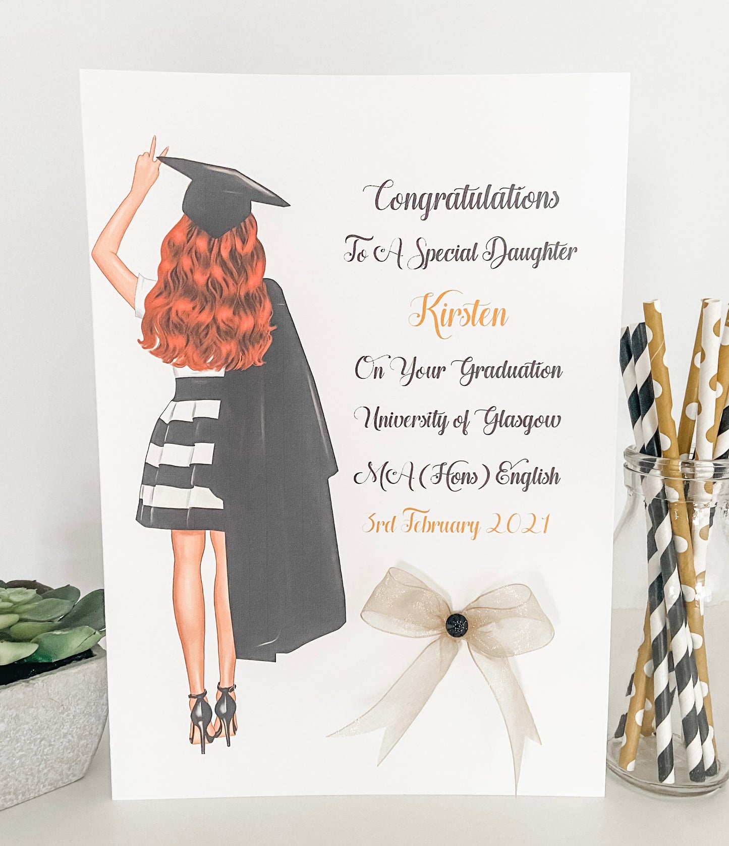 Personalised Female Congratulations on your Graduation Card
