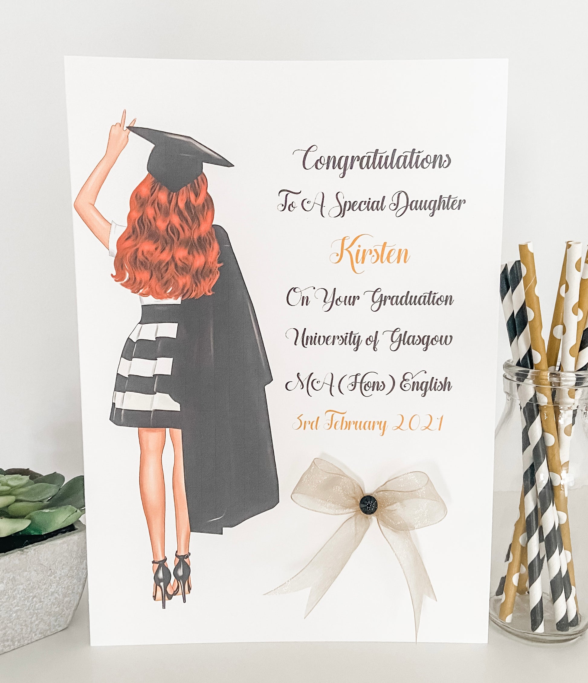 Personalised Female Congratulations on your Graduation Card