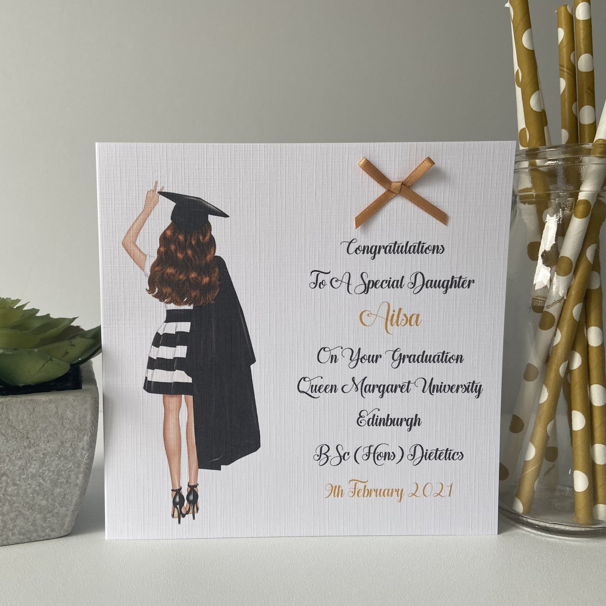 Personalised Female Congratulations on your Graduation Card Daughter Granddaughter